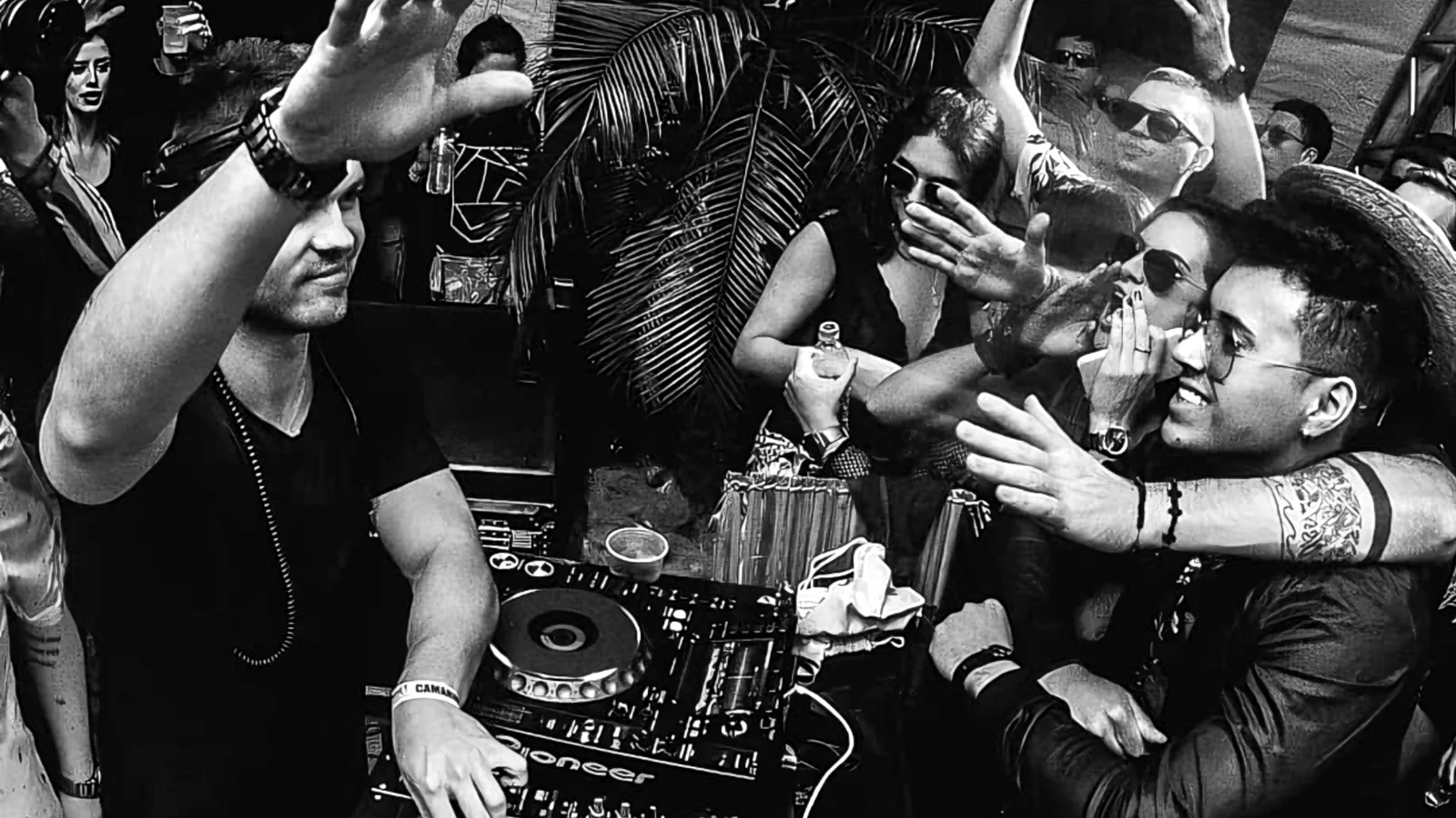 Interação do DJ com o público em apresentação